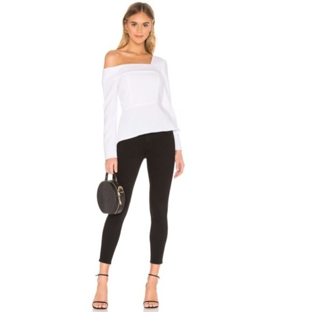 L'AGENCE Margot High Rise Skinny Jeans in Noir 25